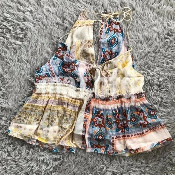 Free People Bellini Patchwork Tank in Ivory - Picture 4 of 5